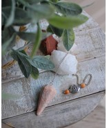 Sunstone and Red Moonstone Pendulum by Imogen Designs ~ Prosperity &amp; Cal... - $458.90 MXN