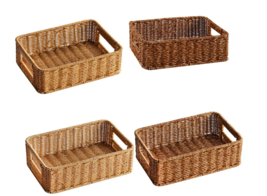 Woven Baskets for Storage Household Picnic Basket Storage Platters for S... - £14.90 GBP