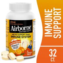 AIRBORNE 32 CHEWABLE TABLETS CITRUS FLAVOR NEW 08/2026 - $7.91
