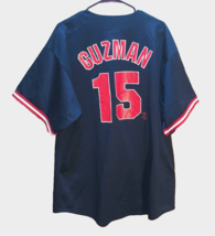 Christian Guzman #15 Minnesota Twins MLB Vintage 90s Majestic Blue Jersey - £55.36 GBP