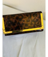 Tory Burch Sunglasses Eyeglasses Case Tortoise Animal Print Gold Clutch ... - $22.90 CAD