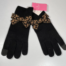 Bnwts Kate Spade Graphic Leopard Print Bow Gloves + Gift Receipt - £36.59 GBP