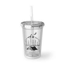Personalized Wander More Camping Scene Acrylic Cup, 16oz Double Wall Ins... - £22.14 GBP