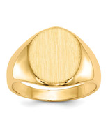 14k 11.0x12.5mm Open Back Signet Ring RS114 - $965.72 CAD