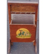 Cute Vintage Hand-Crafted Magazine Rack – Top Notch National Washboard C... - $148.49