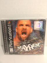 Sony Playstation 1 WCW Mayhem PS1 Black Label Wrestling Tested CIB - £8.99 GBP