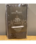 Royal Velvet SET ofTWO Walnut Brown STD/Queen Pillowcases 100% NEW 325TC - $33.83 CAD