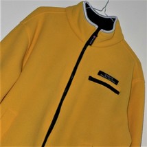 RALPH LAUREN CHAPS ~ YELLOW FLEECE SIZE L ~ VG ~ FULL ZIP 3 POCKET CRL A... - £23.52 GBP