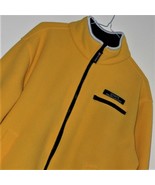RALPH LAUREN CHAPS ~ YELLOW FLEECE SIZE L ~ VG ~ FULL ZIP 3 POCKET CRL A... - $29.69