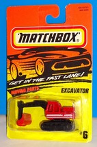 Matchbox Mid 90s Release #6 Excavator Red &amp; Black MOVING PARTS - £3.19 GBP
