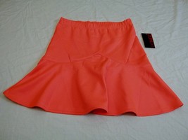 Women&#39;s Juniors Bongo Flare Scuba Skirt Neon Coral Size Medium NEW W Tags - £13.21 GBP