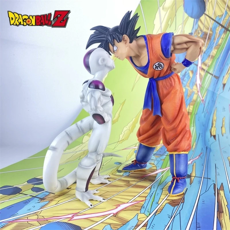 Dragon Ball Z Anime Figures 23cm Son Goku 18cm Frieza Action Figurine Pvc Gk - £41.32 GBP+