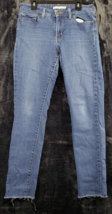 Live&#39;s Jeans Womens Size 28 Blue Denim Cotton Pockets Skinny Leg Flat Front Logo - £15.88 GBP