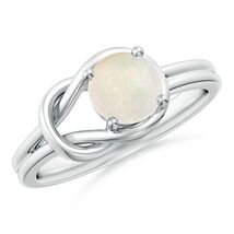 ANGARA Opal Solitaire Infinity Knot Ring for Women in Silver (6mm) - $474.71+
