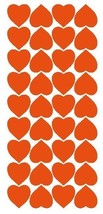 Orange Heart Stickers 1&quot; - $1.99+