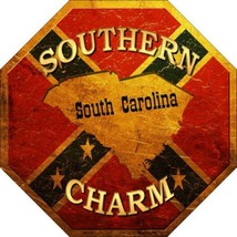 Southern Charm South Carolina Metal Novelty Stop Sign BS-372 - £21.93 GBP