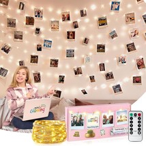 Photo Clip String Lights - Hanging Pictures Fairy Lights For Bedroom, Gifts For  - £31.96 GBP