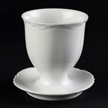 Haviland Limoges Ranson Egg Cup with Attached Saucer, Antique France, Al... - £117.95 GBP
