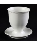 Haviland Limoges Ranson Egg Cup with Attached Saucer, Antique France, Al... - £117.27 GBP