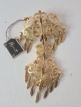 Monet Articulated Dangling Scrolls Pin Brooch Chandelier 1960s with Tag 3.5in - £63.21 GBP