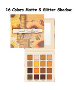 BeBella Sweet Sunflower 16 Color Nude Neutral Matte &amp; Glitter Eyeshadow ... - £9.36 GBP