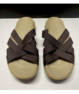 Croc Sandal Flip Flop Women’s Brown Shoes Sandals 7W - £14.15 GBP