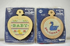 New Berlin Set of 2 Stitch 'N Frame Welcome Baby Counted Cross Stitch Kits - $7.55