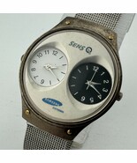 VTG Samsung  SensO Quartz Watch Unisex Silver Dual Movements Mesh New Ba... - $63.01 CAD
