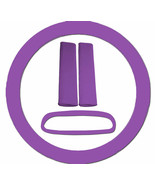 Steering wheel cover, seat belt covers &amp; rear view mirror cover   purple - $25.41 CAD