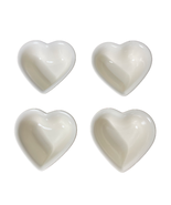 Pfaltzgraff Set Of 4 Heart Shaped Bowls Stoneware Cream 6.5&quot;X6&quot; Cereal Soup - $41.09