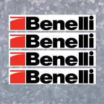 4x 1&quot;x5&quot; Benelli Decals  - Stickers Decals Vinyl Shotgun Logo Firearms H... - £4.63 GBP