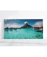 Bora Bora Landscape Tropical Island Print with Blue Sky Wall Art Beaches... - £21.01 GBP+