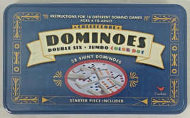 Collectors Dominoes Double Six Jumbo Color Dot 1998 Cardinal - $6.81