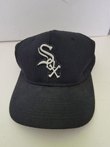 Vintage 1990s Chicago White Sox Vtg Snapback Hat Cap by Drew Pearson Black - £54.36 GBP