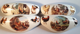 Ceramic Cabinet Drawer Pull chicken Farm Chickens #2 (4) - £33.63 GBP