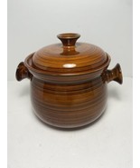 Vintage Brittany Nasco Bean Pot Soup Tureen W Lid and Handles Brown Oven... - $34.65