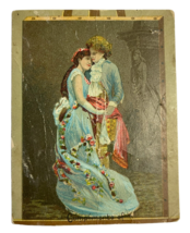 Victorian Trading Card Young Couple Compliments Of 1850&#39;s Young Couple - $9.00