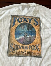 1990’s Vintage Foxy’s Silver Fox Island Rum Liquor White T-Shirt Size Me... - £10.97 GBP