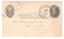 UX18 Reisterstown MD 1908 Duplex Cancel Postal Card - $4.99