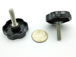 1/4-28&quot; Fine Thread  x 1&quot; Thumb Screws w Large Fluted Delrin Head  4 per package - £9.70 GBP