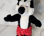 Looney Tunes 11&quot; Pepe Le Pew 1997 Vintage Plush Toy With Tags Red Boxer ... - £15.02 GBP