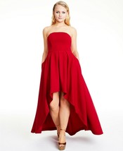 Speechless Juniors&#39; Strapless High Low Dress Size 5 Crimson Red - $89 - NWT - £17.68 GBP