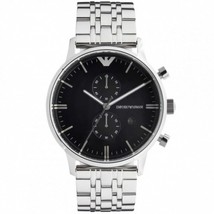 Emporio Armani AR0389 Gianni Watch AR0389 Mens Black Steel Watch - $156.99