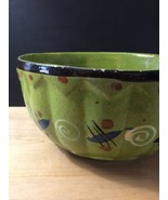 Vintage 50s Tlaquepaque Mexican Pottery 9 1/2&quot; Salad Bowl - $1,123.20 MXN