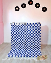 Moroccan checkered rug, checkered rug, berber checker rug - free shipping - £1,079.13 GBP