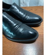Donald J Pliner Loafer Mens 10 Black Leather Ewait Nappa Stretch Slip On Shoe - $43.99
