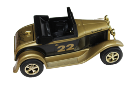 LIBERTY RACING CHAMPIONS GOLD MODEL A ROADSTER COIN BANK &amp; KEY 1/25 SCALE - £13.36 GBP