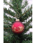 Winter Sleigh Ride 2-5/8&quot; Matte Glass Ball Christmas Ornament - £7.82 GBP