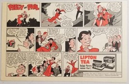 1950 Print Ad Lipton Tea Peggy and Phil Cartoon Comic  - £7.86 GBP