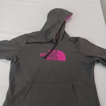 The North Face Women's Gray/Pink Cotton Drawstring Hoodie Pullover Sweatshirt XL image 8